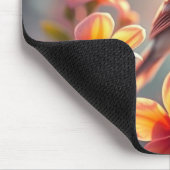 Tapis de souris floral à oiseau orange (Coin)