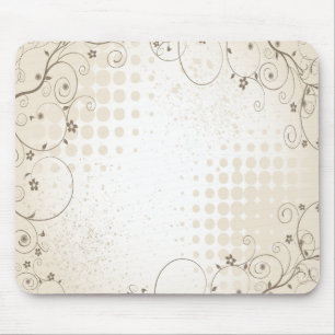 Tapis De Souris Floral beige vintage