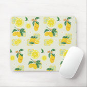 Tapis De Souris Floral de citron (Avec souris)