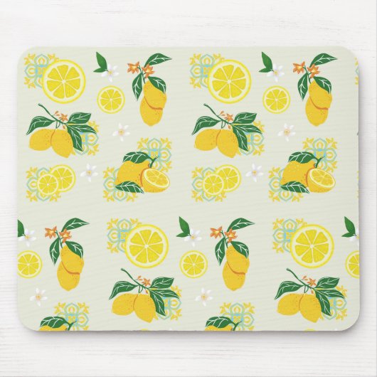 Tapis De Souris Floral de citron (Devant)