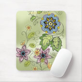 Tapis de souris floral de ressort (Avec souris)
