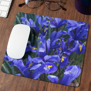 Tapis De Souris Floral d'Irises réticulées pourpres
