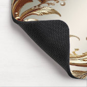 Tapis de souris floral doré (Coin)