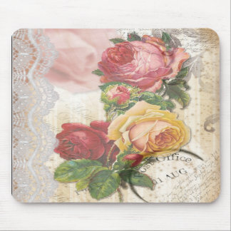 Tapis De Souris Floral et dentelle Mousepad