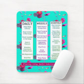 Tapis De Souris Floral féminin de programme et d'affirmation de (Avec souris)