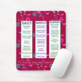 Tapis De Souris Floral féminin de programme et d'affirmation de (Avec souris)