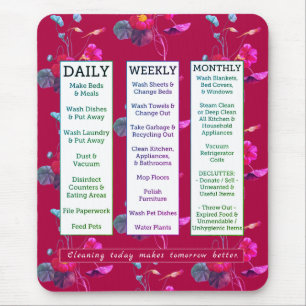 Tapis De Souris Floral féminin de programme et d'affirmation de