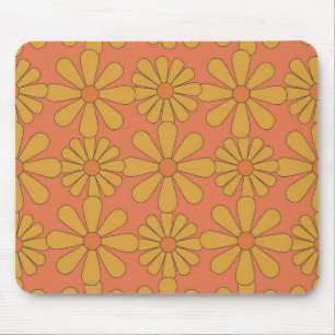 Tapis de souris floral Fleur Power Rétro 70s Daisy