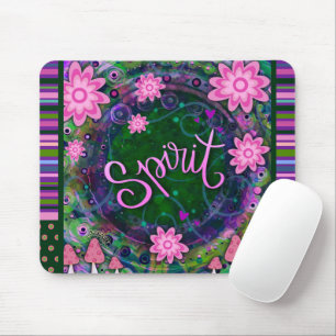 Tapis De Souris Floral Fun Spirit Moderne Stripe Inspirivity