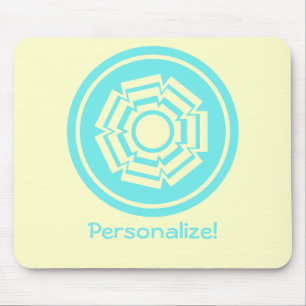 Tapis De Souris Floral Groove Mousepad, Turquoise