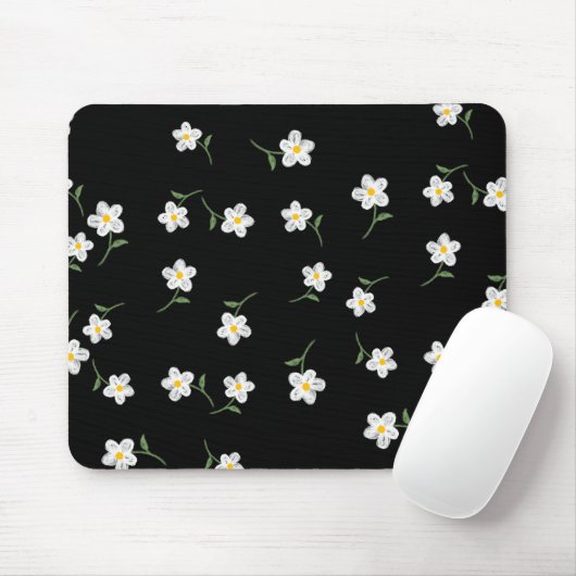 Tapis de souris floral Midnight Daisy (Avec souris)