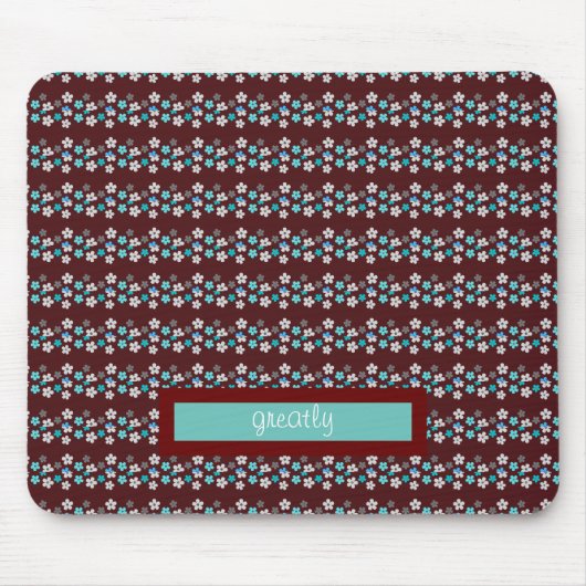Tapis De Souris Floral moderne rustique (Devant)