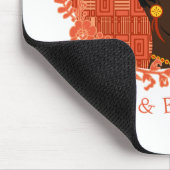 Tapis De Souris Floral Noir et béni (Coin)