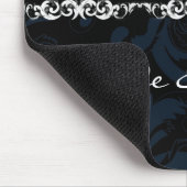 Tapis De Souris Floral noir et blanc (Coin)