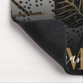 Tapis De Souris Floral noir et doré (Coin)