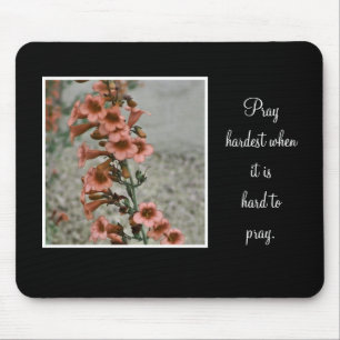 tapis de souris floral orange prier avec le plus d