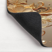 Tapis de souris floral orné doré (Coin)