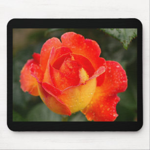 Tapis De Souris Floral Rose orange