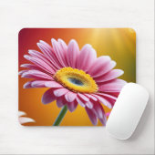 Tapis de souris floral rose pâle (Avec souris)