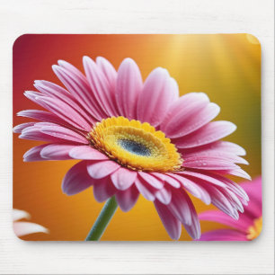 Tapis de souris floral rose pâle
