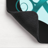 Tapis De Souris Floral Ruban Hope - Cancer de l'ovaire (Coin)