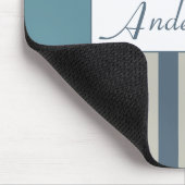 Tapis De Souris Floral Turquoise moderne bleu et bronzé (Coin)