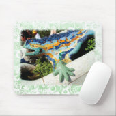 Tapis de souris floral vert Gaudi Lizard (Avec souris)