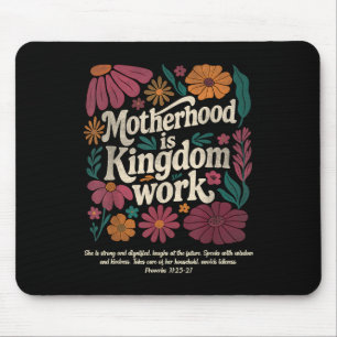 Tapis De Souris Floral Vintage Mère Est Royaume Travail Mama Mot
