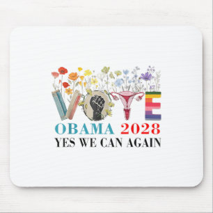 Tapis De Souris Floral Vote Obama 2028 Réparons ce Président 202
