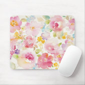 Tapis De Souris Flore aquarelle (Avec souris)