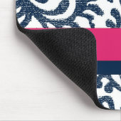 Tapis De Souris Flore bleue et rose (Coin)