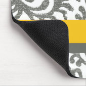 Tapis De Souris Flore jaune et gris (Coin)