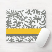 Tapis De Souris Flore jaune et gris (Avec souris)