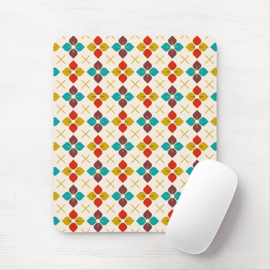 Tapis De Souris Flore rétro (Avec souris)