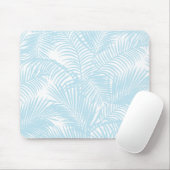 Tapis De Souris Flore tropicale simple moderne bleue en pastel de (Avec souris)