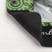 Tapis De Souris Flore verte et noire (Coin)