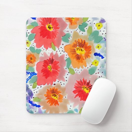 Tapis De Souris Flores rojas (Avec souris)
