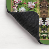 Tapis De Souris Flores rose et blanche printanière Abstraites (Coin)