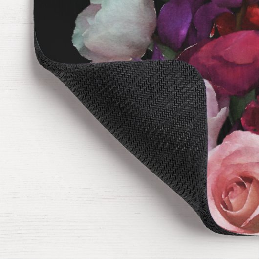 Tapis De Souris Flores sombres romantiques (Coin)