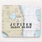 Tapis De Souris Floride Sud Nautique Latitude Longitude (Devant)