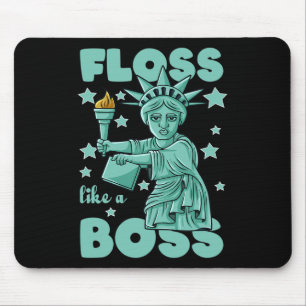 Tapis De Souris Floss Comme Un Patron Statue De La Liberté 4 juill