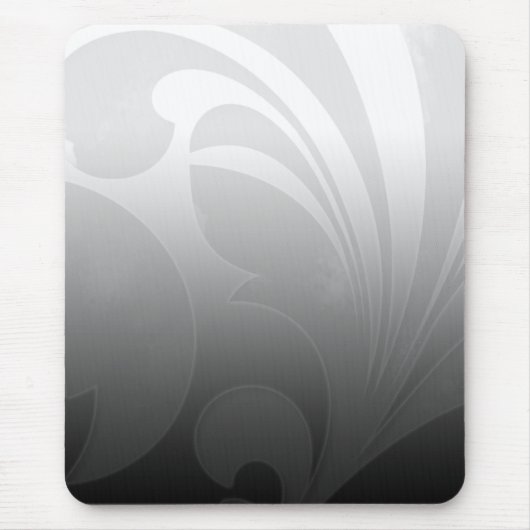Tapis De Souris Flourish noir et blanc (Devant)