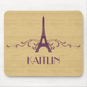 Tapis De Souris Flourish pourpre Mousepad de Français