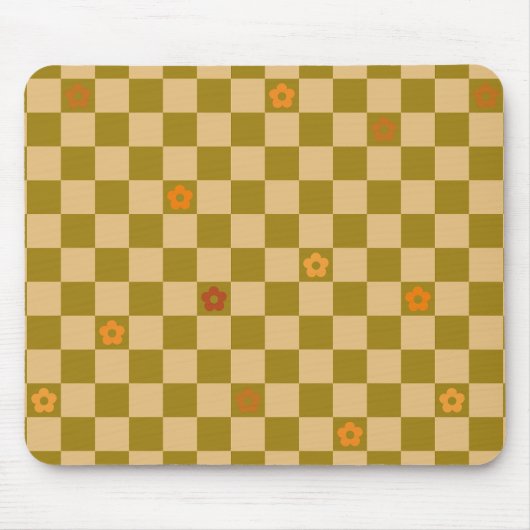 Tapis De Souris Flowe Checkered Pattern - No. 02 (Devant)