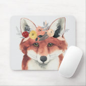 Tapis De Souris Flower Crown Forester Fox (Avec souris)