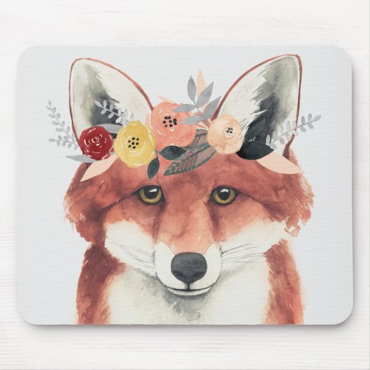 Tapis De Souris Flower Crown Forester Fox (Devant)