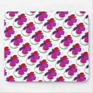 Tapis De Souris "Flower Dance" Tiled Abstract Design Mousepad
