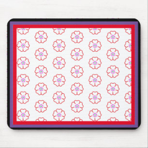 Tapis De Souris Flower on a White Background Custom Personalized