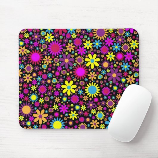 Tapis De Souris Flower Power (Avec souris)