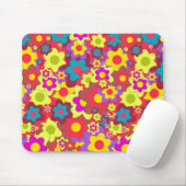 Tapis De Souris Flower Power 60s hippy (Avec souris)